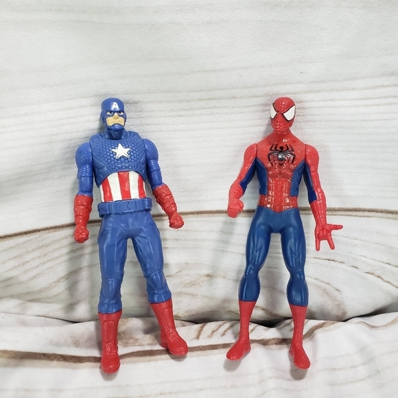 Hasbro Marvel Spiderman & Captain America Posable Action Figures 6 Inch 2015 - Picture 10 of 10